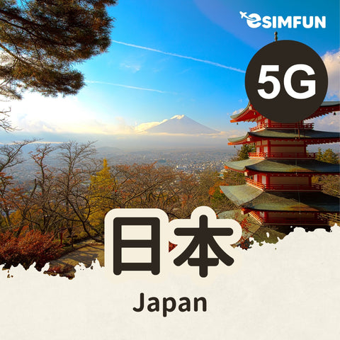 【Japan Internet】ESIM Japan Card - 5G Softbank + KDDI Unlimited Data Plan